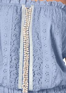 EYELET DRESS WITH BEADING VENUS