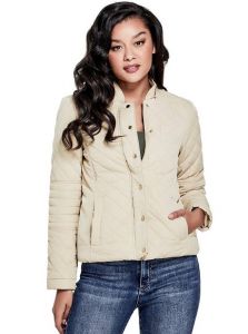 GUESS Annett Quilted Panel Jacket | S