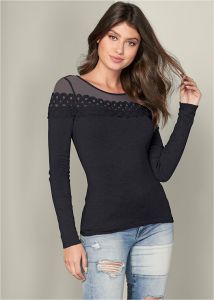 RIBBED DETAIL SWEATER | XS
