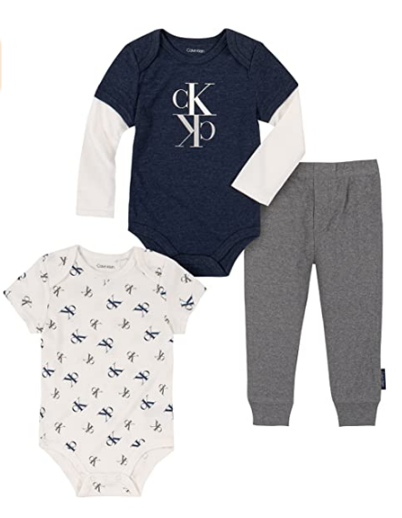 Calvin Klein Baby Boys 3-Pc. Bodysuits & Pants Set