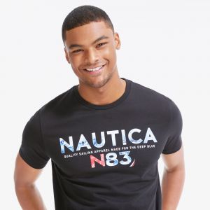 NAUTICA OCEAN PATTERN N83 GRAPHIC T-SHIRT