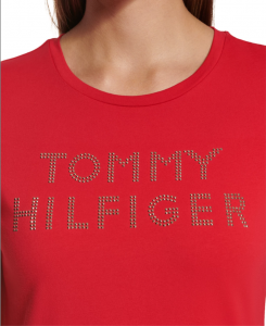 Tommy Hilfiger Rhinestone Logo T-Shirt Dress