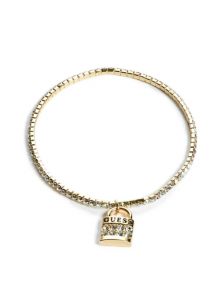 GUESS Gold-Tone Lock Charm Bracelet