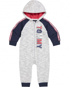 Tommy Hilfiger Baby Boys Zip-Up Hooded Coverall  | 0 - 3 m