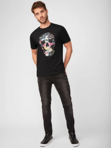 GUESS Rob Skull Graphic Tee