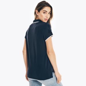 NAUTICA SUSTAINABLY CRAFTED OCEAN SPLIT-NECK POLO
