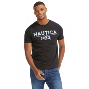 NAUTICA OCEAN PATTERN N83 GRAPHIC T-SHIRT | XL, XXL