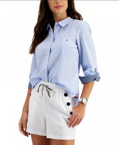 Tommy Hilfiger Cotton Pinstripe Shirt  | XS, S, M, XXL