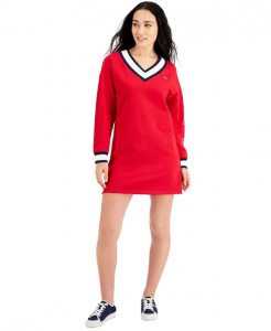 Tommy Hilfiger Contrast-Trim Sweatshirt Dress | S