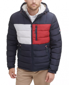 Tommy Hilfiger Sherpa Lined Hooded Quilted Puffer Jacket  | L