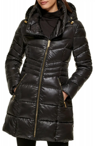 GUESS Water Resistant Hooded Puffer Jacket | M
