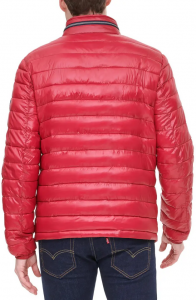 Tommy Hilfiger Men's Wetlook Stowaway Hood Packable Puffer Jacket