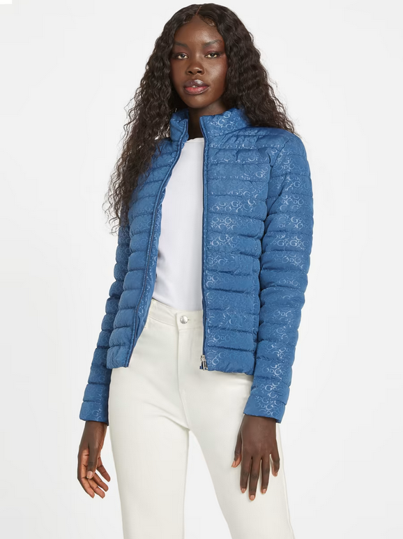 GUESS Eco Fleur Logo Quilted Jacket