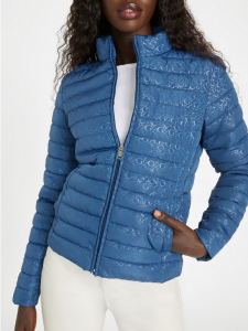 GUESS Eco Fleur Logo Quilted Jacket