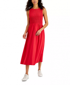 Tommy Hilfiger Smocked Sleeveless Dress  | XS, S, M, L, XL