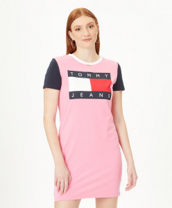 Tommy Hilfiger Color Block Logo T-Shirt Dress