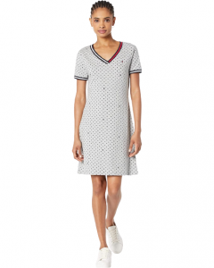 Tommy Hilfiger Monogram Dot Print T-Shirt Dress | L