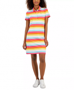 Tommy Hilfiger Short Sleeve Rainbow Polo Dress  | XS, S, M