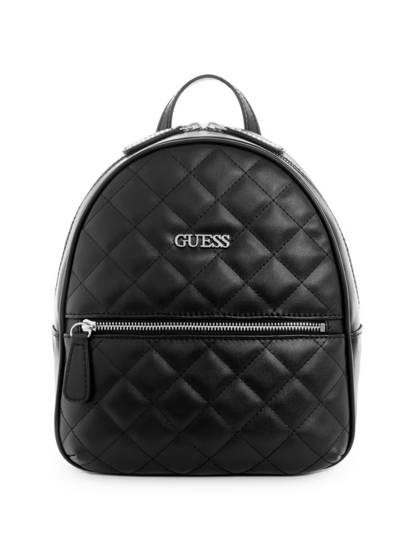 Guess Black Gray Elkton Signature Logo Small Backpack Diaper Bag Purse |  eBay