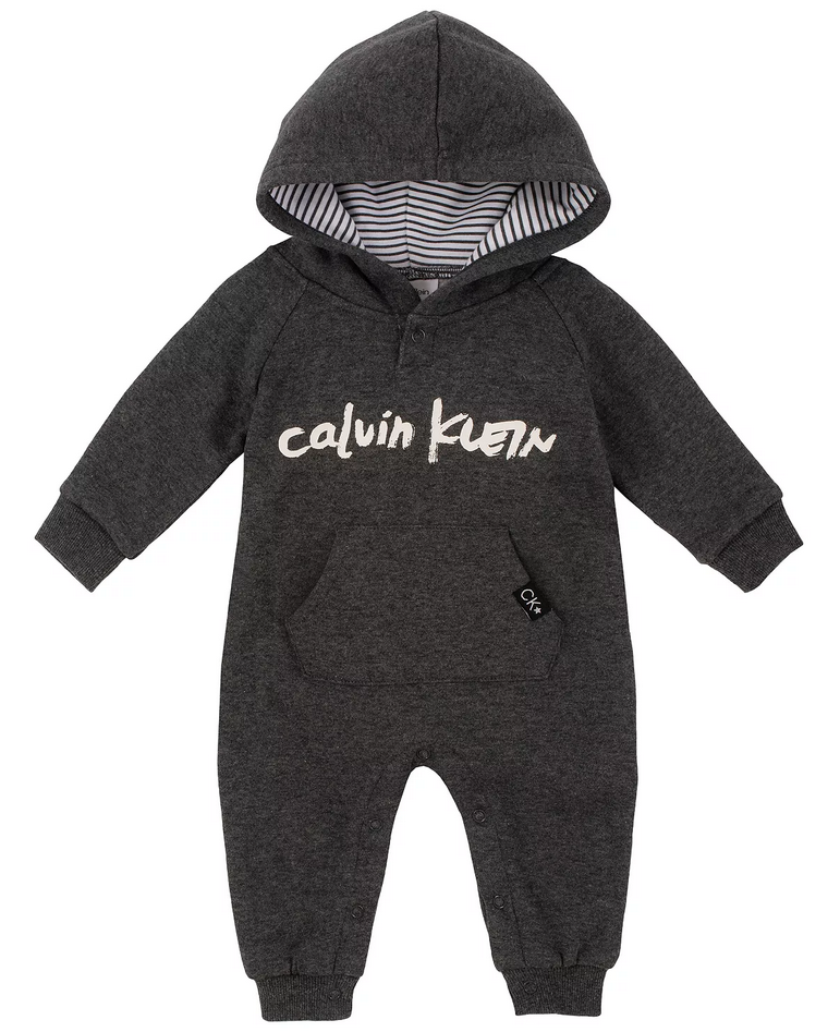 Baby Boys Logo Hoodie Coverall Calvin Klein