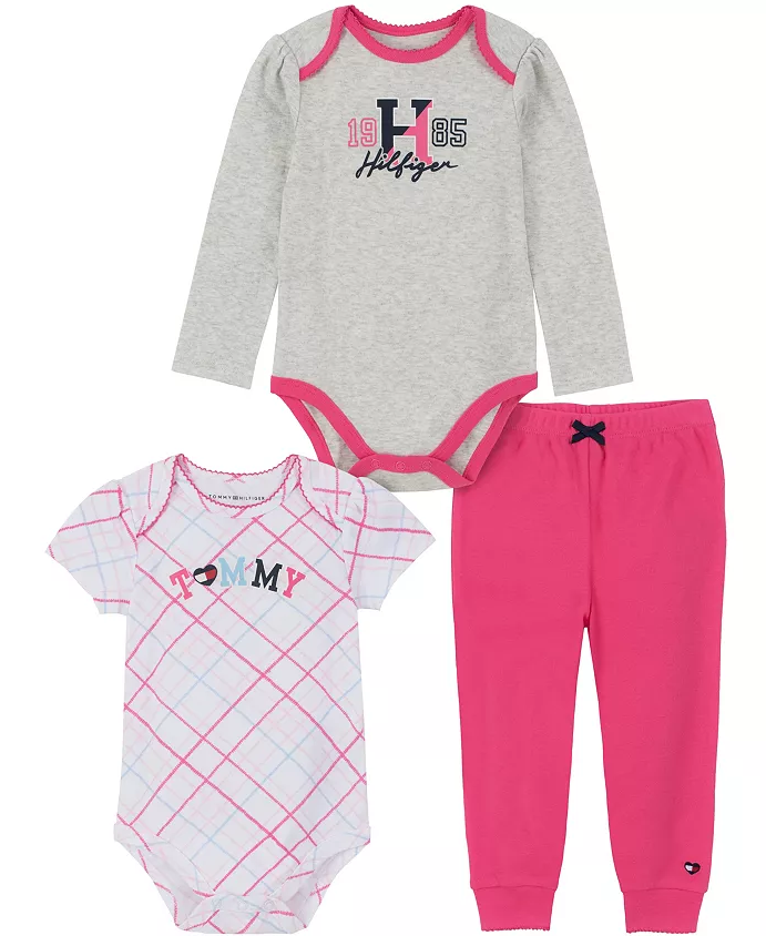 Tommy Hilfiger Bodysuits and Joggers, 3 Piece Set