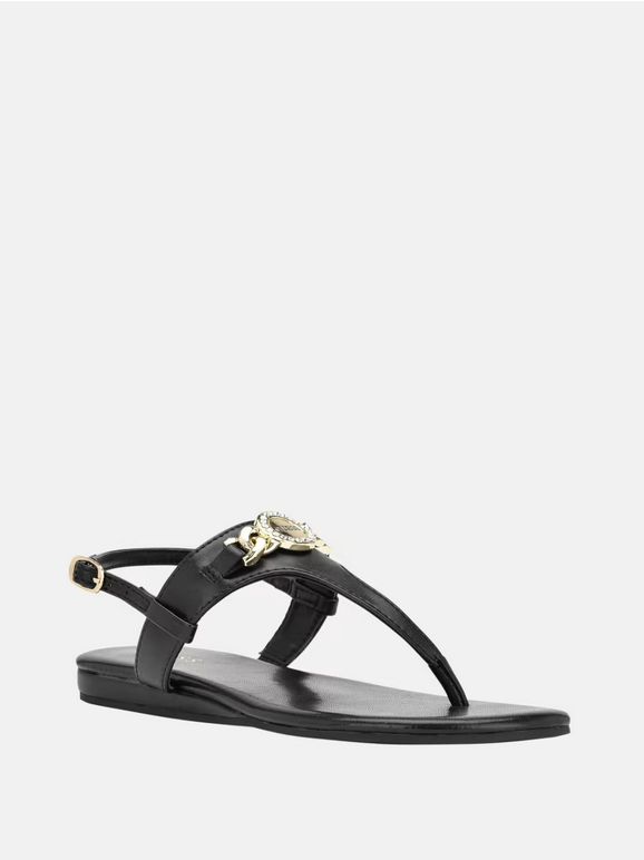 GUESS Chain-Link T-Strap Sandals