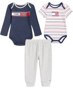 Tommy Hilfiger Baby Boys Signature Stripe Bodysuits  | 3 - 6 m, 12 m