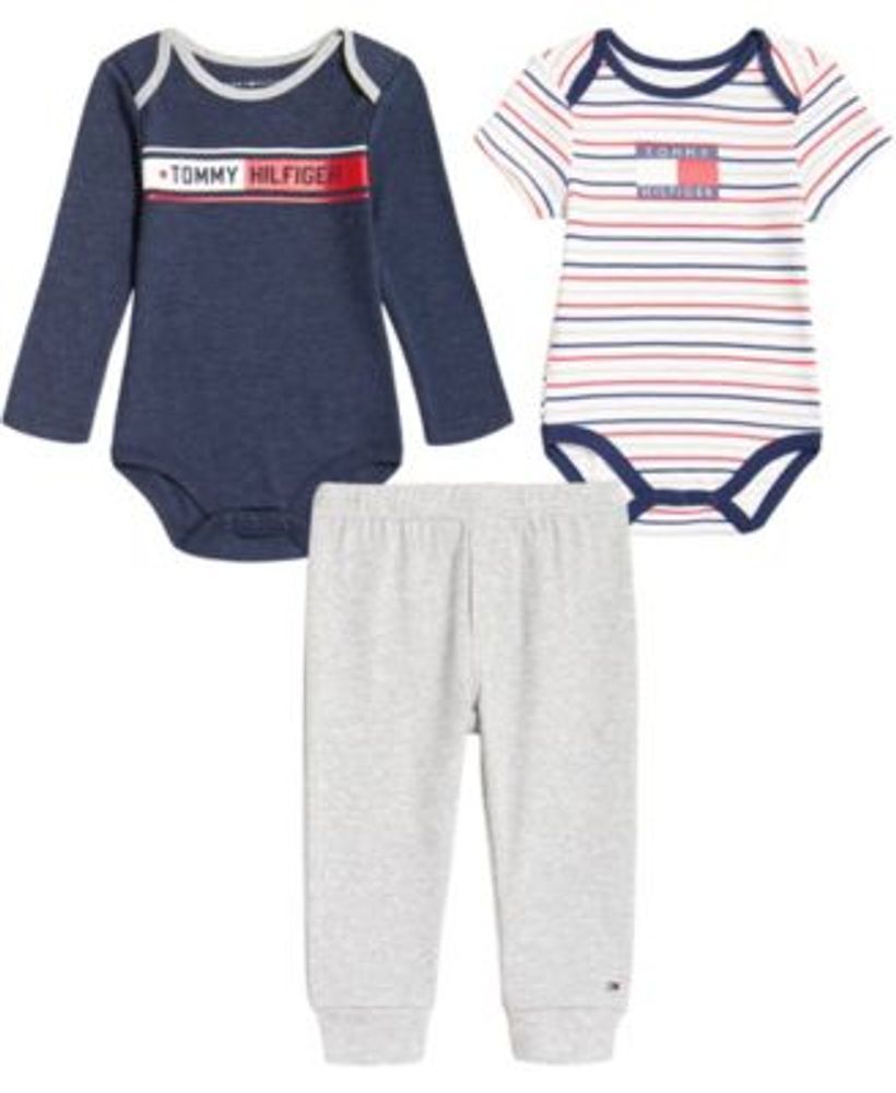 Tommy Hilfiger Baby Boys Signature Stripe Bodysuits