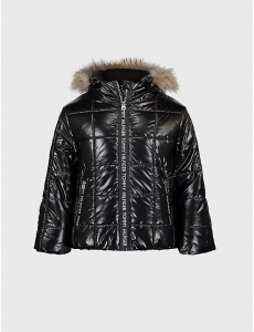 Tommy Hilfiger High Shine Fur-Lined Puffer  | 110, 116, 122, 128