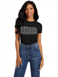 GUESS Rita Embroidered Logo Tee | XS, S, M, L, XL