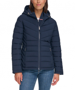 Tommy Hilfiger Womens Zip-Up Packable Jacket | S, M, L