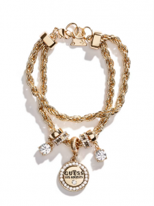 GUESS Gold-Tone Chain Logo Bracelet