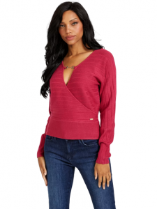 GUESS Alley Textured Rib-Knit Sweater Top | XS, S, M, L, XL
