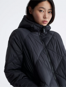Calvin Klein Repreve Hooded Long Puffer Jacket