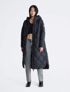 Calvin Klein Repreve Hooded Long Puffer Jacket