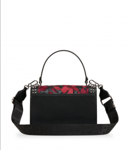 KARL LAGERFELD SIMONE FLORAL EMBROIDERED FLAP CROSSBODY