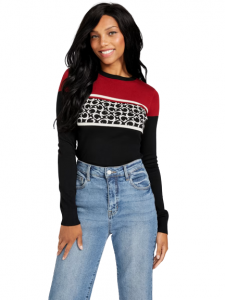 GUESS Mayla Color-Block Logo Sweater | XS, S, M