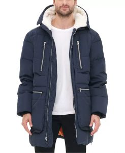 Tommy Hilfiger Men's Heavyweight Quilted Sherpa Hooded Parka | XL
