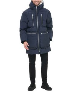 Tommy Hilfiger Men's Heavyweight Quilted Sherpa Hooded Parka