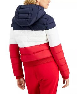 Tommy Hilfiger Colorblocked Hooded Puffer Jacket