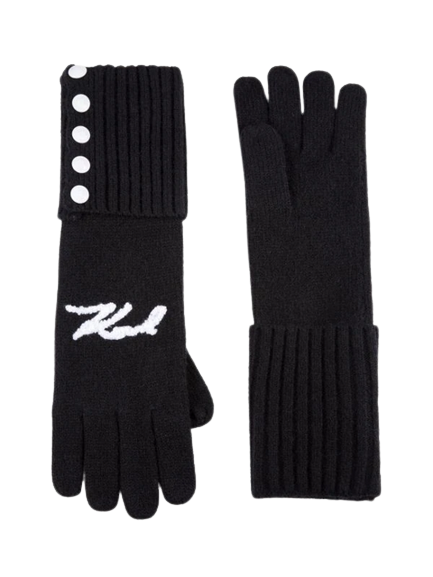 Karl Lagerfeld Logo Longline Gloves