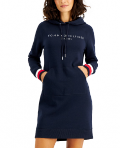 Tommy Hilfiger Women's Raglan-Sleeve Hoodie Dress  | XS, S, M, L, XL, XXL