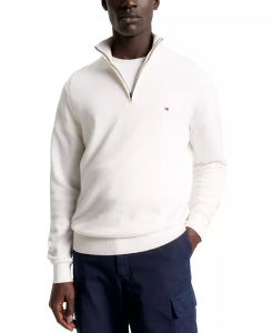 Tommy Hilfiger Essential Embroidered Logo 1/4-Zip Mock Neck Sweater  | M, XL, XXL
