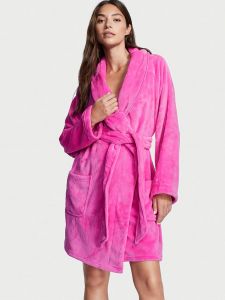 Victoria's Secret Short Cozy Robe pink
