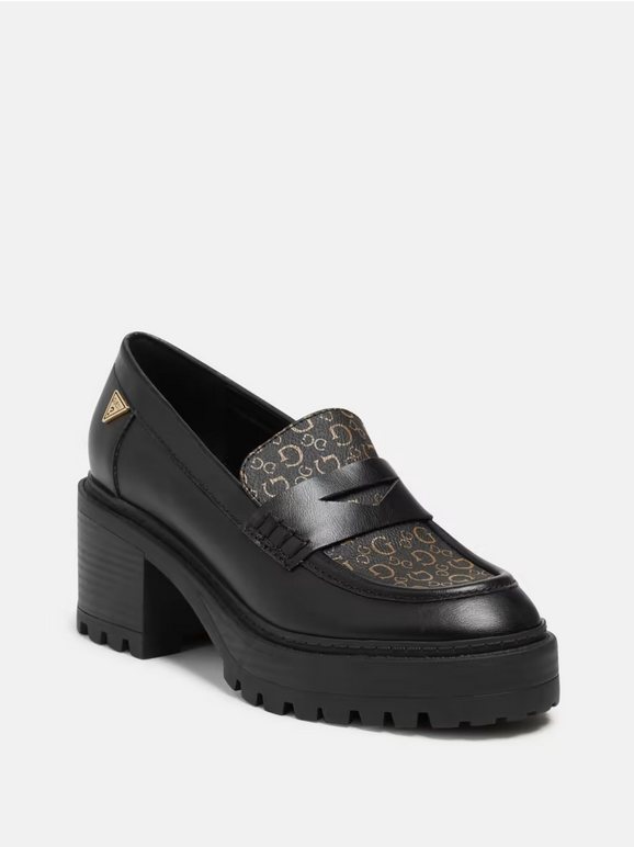 GUESS Lifts Block Heel Penny Loafers