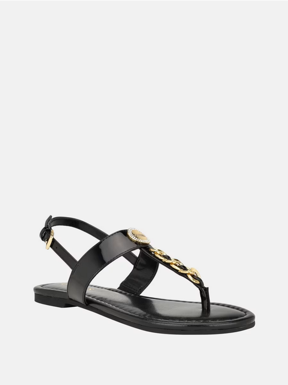 GUESS Livvy Chain T-Strap Sandals