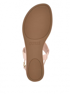 GUESS Jamya Heart Charm T-Strap Sandals