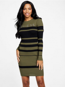 GUESS Luna Sweater Striped Dress | S