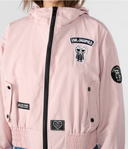 KARL LAGERFELD LOGO PATCHES BOMBER