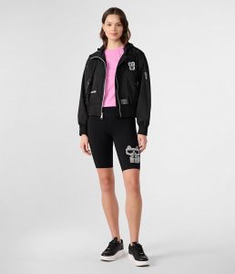 KARL LAGERFELD LOGO PATCHES BOMBER